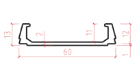 Hliníkový profil HF4 - prvek B